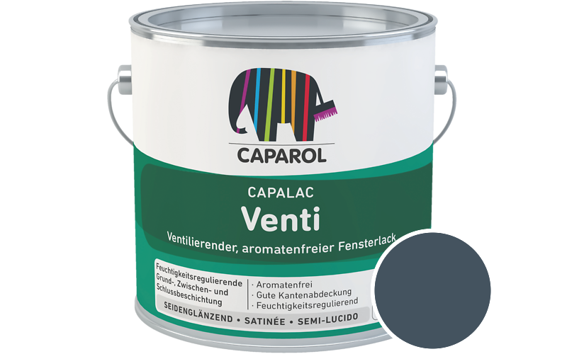 Caparol Capalac Venti Fensterlack 2,5L Lack / Getönt im Farbton Niagara 0