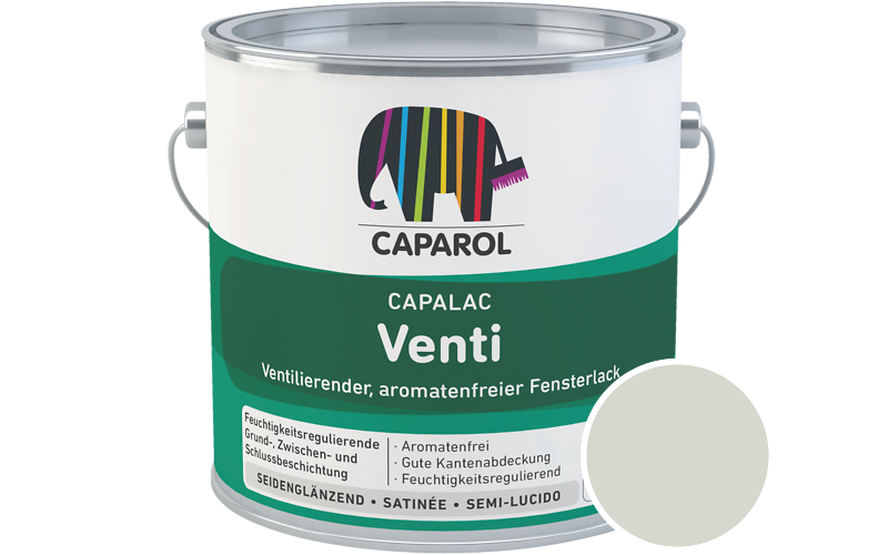 Caparol Capalac Venti Fensterlack 2,5L Lack / Getnt im Farbton Oase 55
