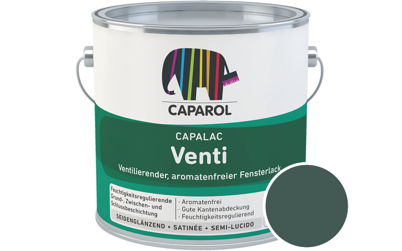 Caparol Capalac Venti Fensterlack 2,5L Lack / Getönt im Farbton Odenwald 0