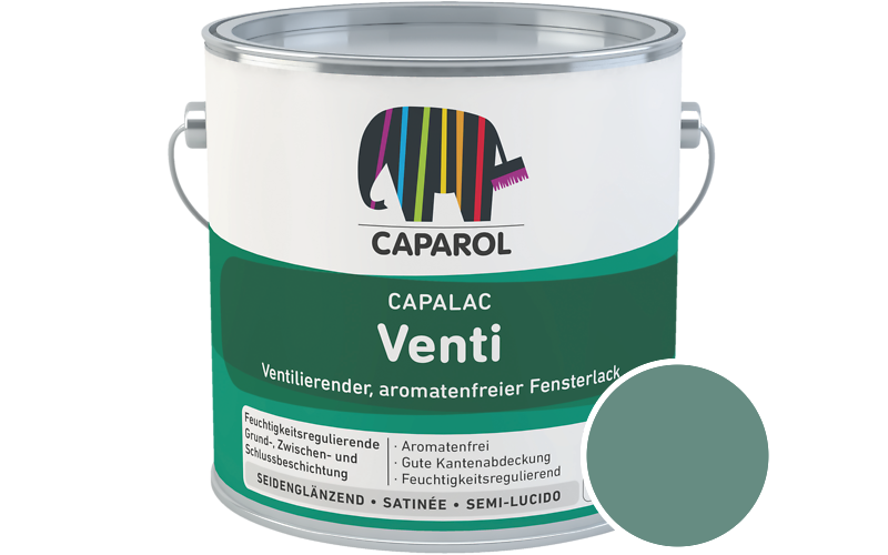 Caparol Capalac Venti Fensterlack 2,5L Lack / Getnt im Farbton Odenwald 12