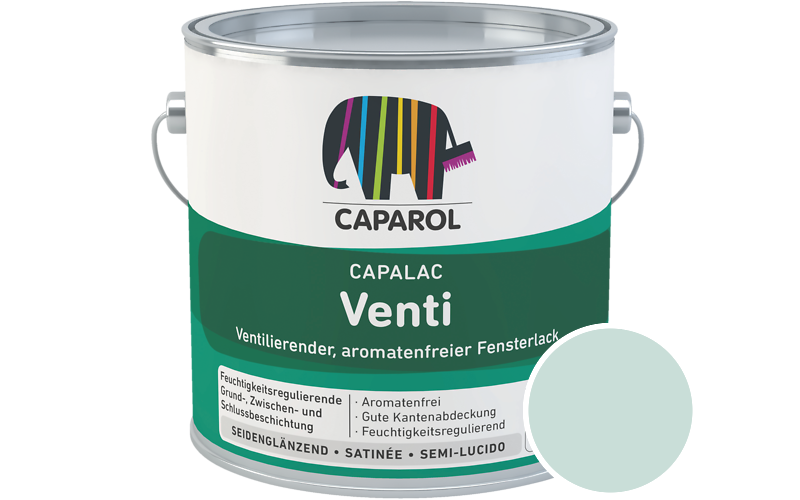 Caparol Capalac Venti Fensterlack 2,5L Lack / Getnt im Farbton Odenwald 16