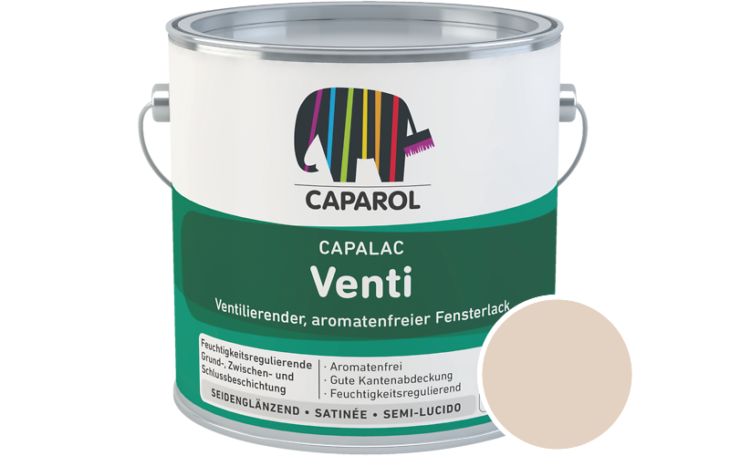 Caparol Capalac Venti Fensterlack 750ml Lack / Getnt im Farbton Onyx 80