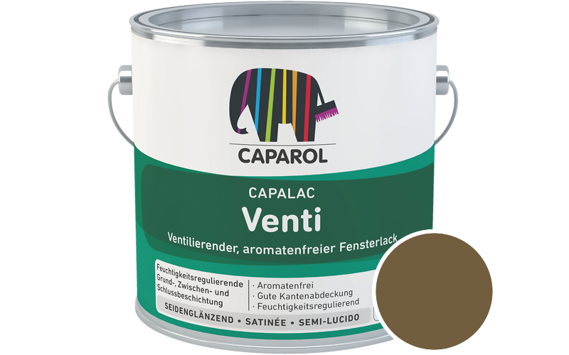 Caparol Capalac Venti Fensterlack 2,5L Lack / Getnt im Farbton Palazzo 185