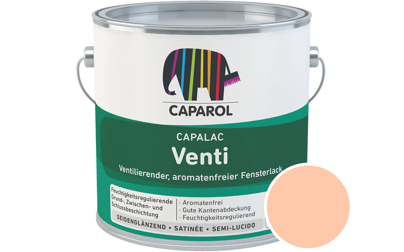 Caparol Capalac Venti Fensterlack 750ml Lack / Getnt im Farbton Papaya 145