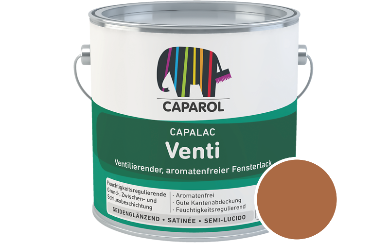 Caparol Capalac Venti Fensterlack 2,5L Lack / Getönt im Farbton Papaya 65