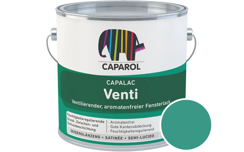 Caparol Capalac Venti Fensterlack 750ml Lack / Getnt im Farbton Patina 105