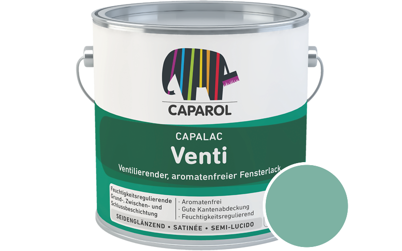 Caparol Capalac Venti Fensterlack 2,5L Lack / Getönt im Farbton Patina 120