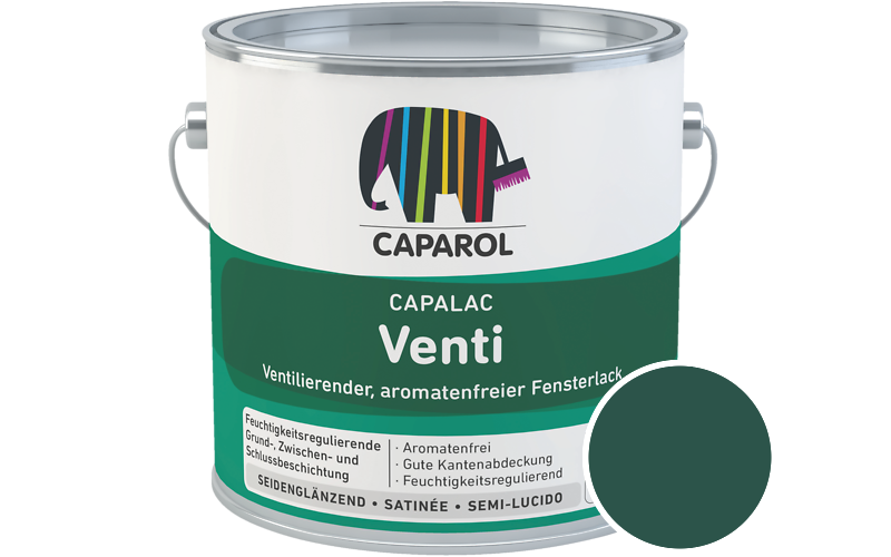 Caparol Capalac Venti Fensterlack 2,5L Lack / Getönt im Farbton Patina 65