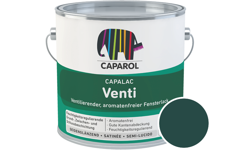 Caparol Capalac Venti Fensterlack 2,5L Lack / Getnt im Farbton Peru 15