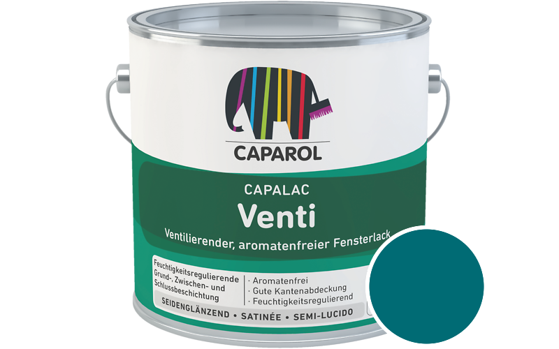 Caparol Capalac Venti Fensterlack 2,5L Lack / Getnt im Farbton Peru 30