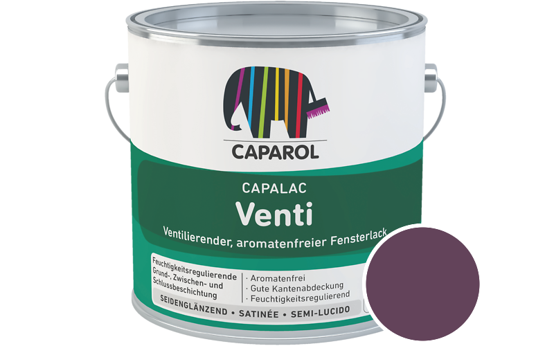Caparol Capalac Venti Fensterlack 750ml Lack / Getnt im Farbton Pink 25