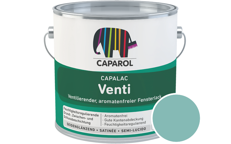Caparol Capalac Venti Fensterlack 750ml Lack / Get�nt im Farbton RAL 6027 Lichtgr�n