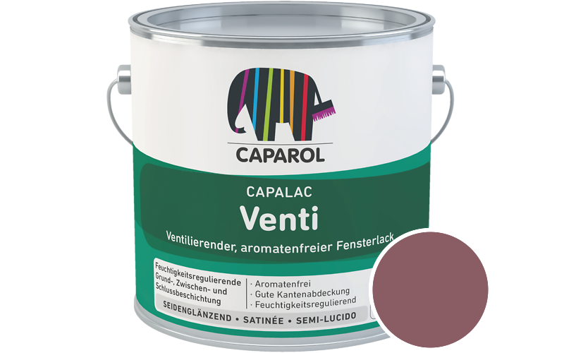 Caparol Capalac Venti Fensterlack 750ml Lack / Getnt im Farbton Rose 105