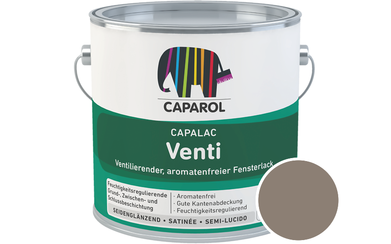 Caparol Capalac Venti Fensterlack 2,5L Lack / Getnt im Farbton Siena 10