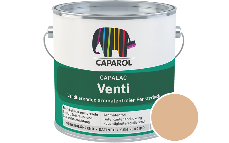 Caparol Capalac Venti Fensterlack 750ml Lack / Getnt im Farbton Terra 14