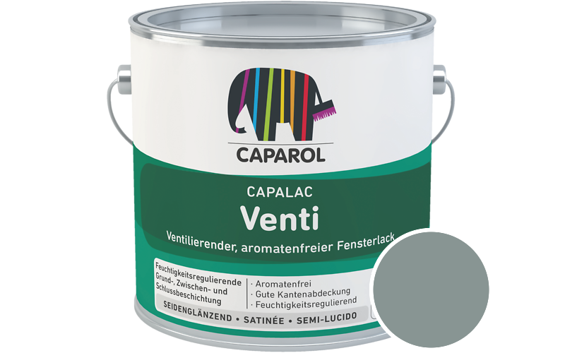 Caparol Capalac Venti Fensterlack 2,5L Lack / Getnt im Farbton Tibet 12