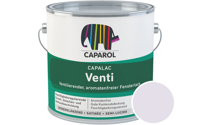 Caparol Capalac Venti Fensterlack 2,5L Lack / Getnt im Farbton Velvet 120