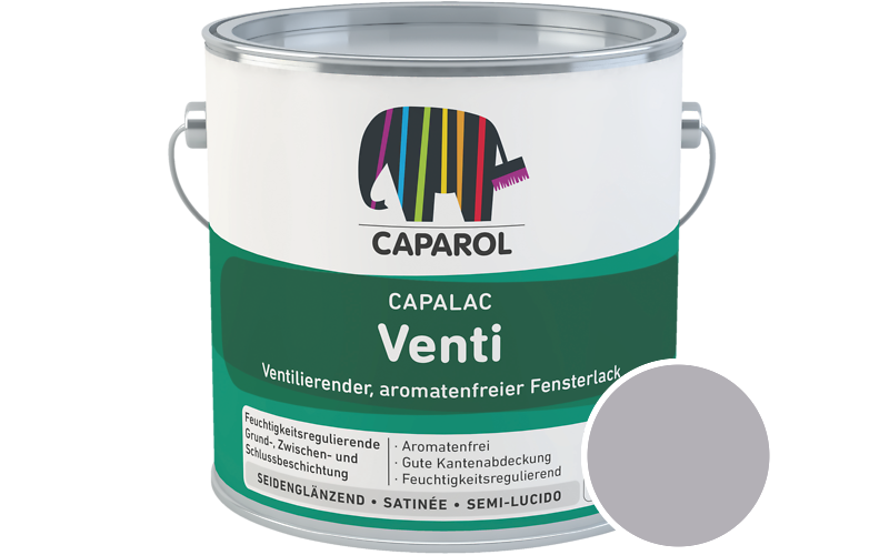 Caparol Capalac Venti Fensterlack 2,5L Lack / Getnt im Farbton Velvet 25