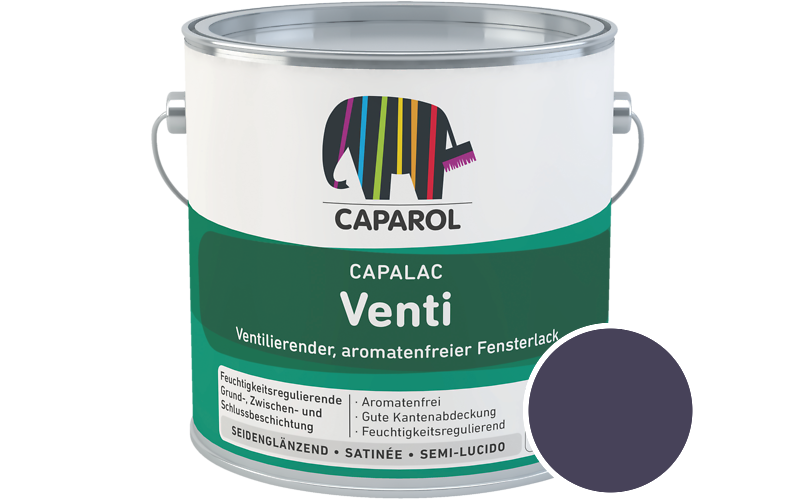 Caparol Capalac Venti Fensterlack 750ml Lack / Getnt im Farbton Velvet 35