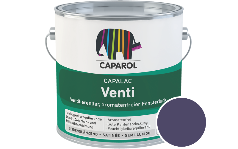 Caparol Capalac Venti Fensterlack 750ml Lack / Getnt im Farbton Velvet 65