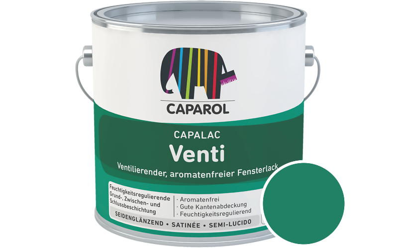 Caparol Capalac Venti Fensterlack 750ml Lack / Getnt im Farbton Verdo 30