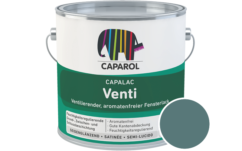 Caparol Capalac Venti Fensterlack 2,5L Lack / Getnt im Farbton Verona 100