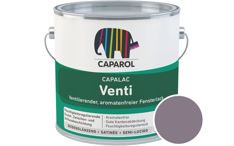 Caparol Capalac Venti Fensterlack 2,5L Lack / Getnt im Farbton Viola 40