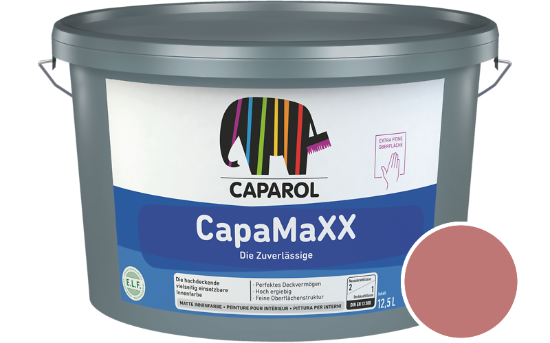 Caparol CapaMaXX 2,5L Innenfarbe / Getnt im Farbton Barolo 135