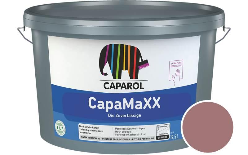 Caparol CapaMaXX 12,5L Innenfarbe / Getnt im Farbton Barolo 75