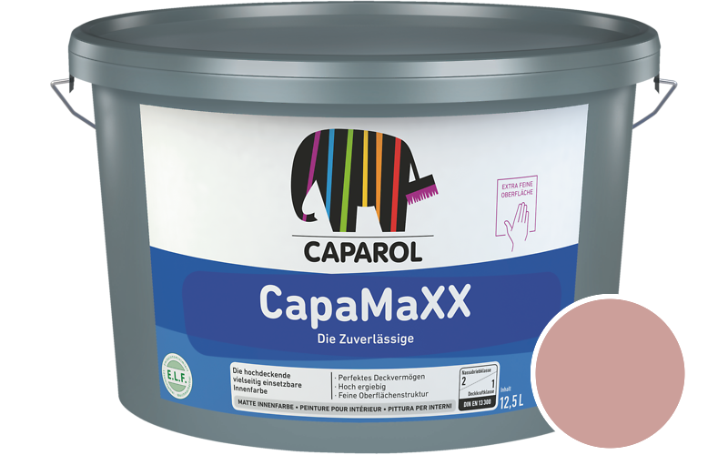 Caparol CapaMaXX 2,5L Innenfarbe / Getnt im Farbton Bordeaux 55