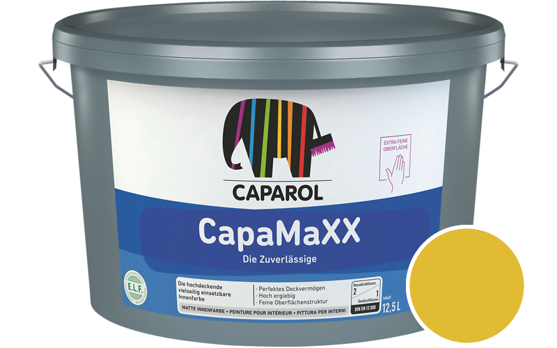 Caparol CapaMaXX 2,5L Innenfarbe / Getnt im Farbton Curry 130