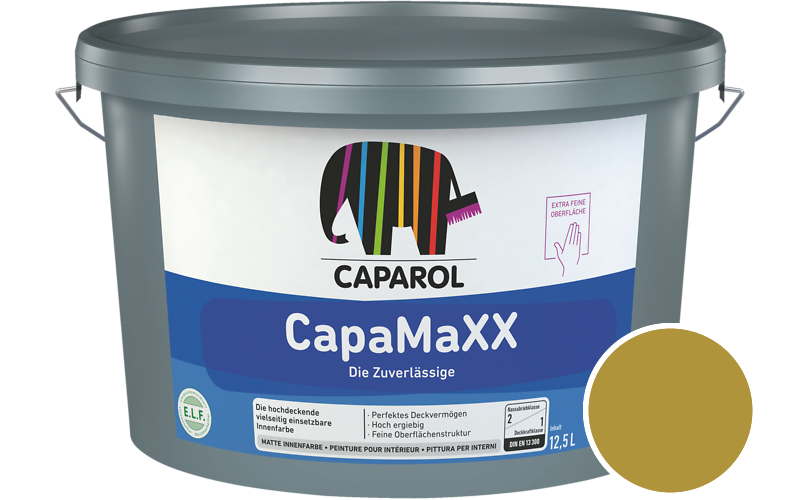 Caparol CapaMaXX 2,5L Innenfarbe / Getnt im Farbton Curry 95