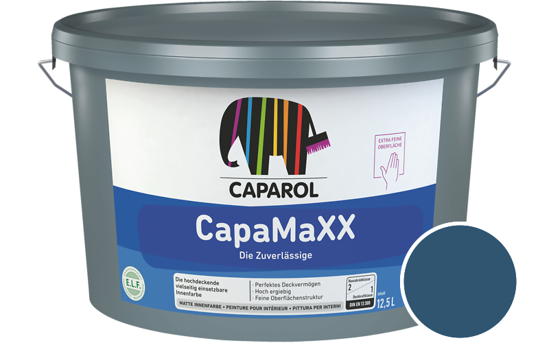 Caparol CapaMaXX 2,5L Innenfarbe / Getnt im Farbton Donau 0
