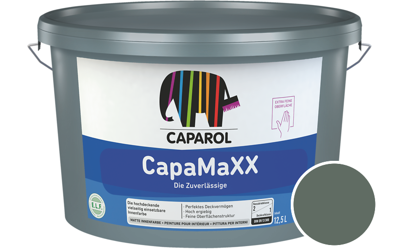 Caparol CapaMaXX 2,5L Innenfarbe / Getnt im Farbton Malachit 10