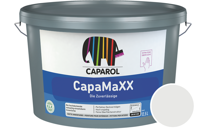 Caparol CapaMaXX 7,5L Innenfarbe / Getnt im Farbton Marmorweiss