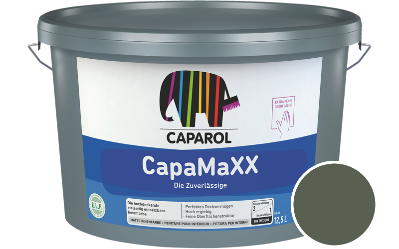 Caparol CapaMaXX 2,5L Innenfarbe / Getnt im Farbton Oase 40