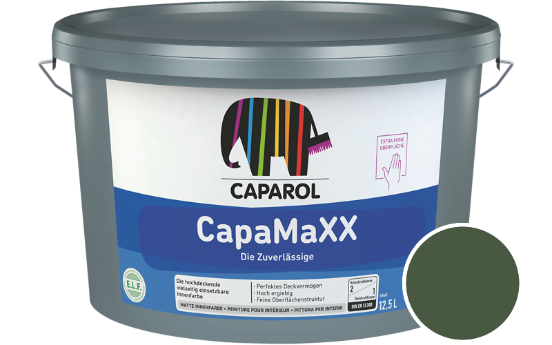 Caparol CapaMaXX 2,5L Innenfarbe / Getnt im Farbton Oase 65