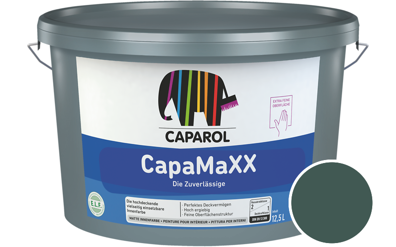 Caparol CapaMaXX 2,5L Innenfarbe / Getnt im Farbton Odenwald 0