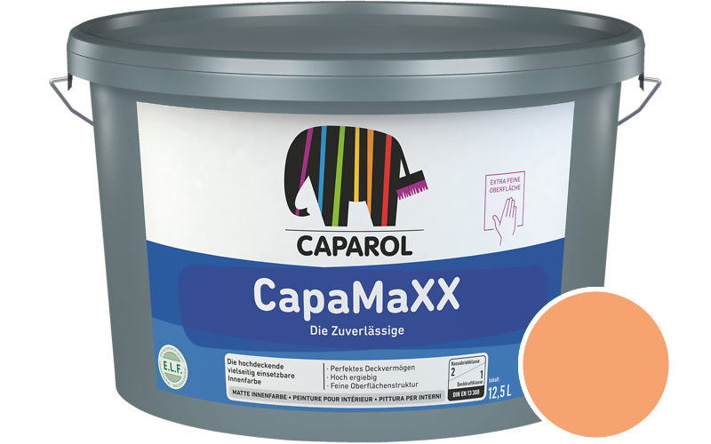 Caparol CapaMaXX 12,5L Innenfarbe / Getnt im Farbton Papaya 135