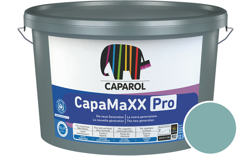 Caparol CapaMaXX Pro 12,5L Innenfarbe / Get�nt im Farbton RAL 6034 Pastelltuerkis