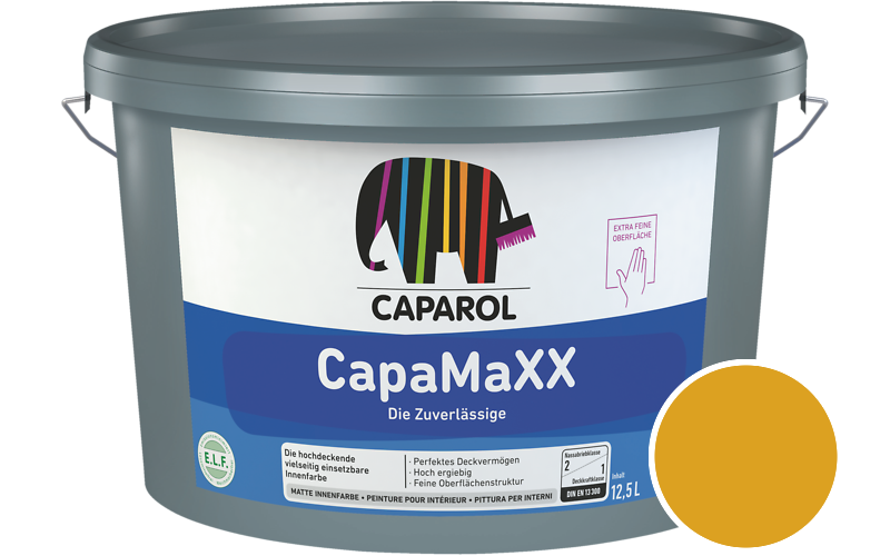 Caparol CapaMaXX 2,5L Innenfarbe / Getnt im Farbton RAL 1004 Goldgelb