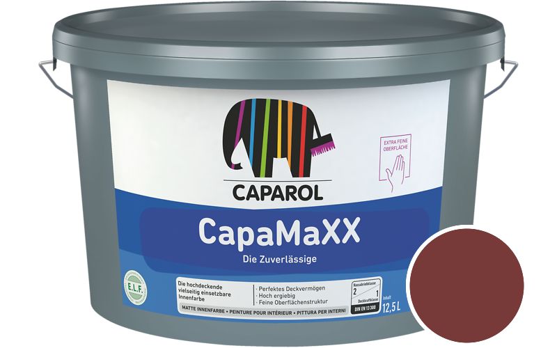 Caparol CapaMaXX 12,5L Innenfarbe / Getnt im Farbton RAL 3011 Braunrot