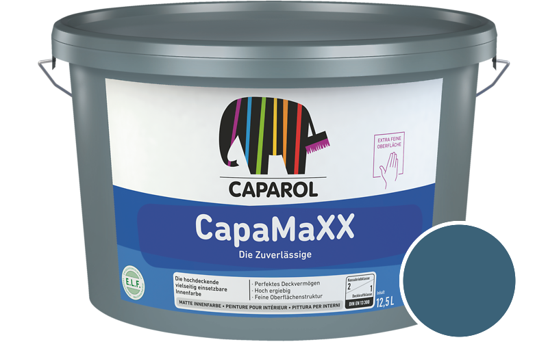 Caparol CapaMaXX 7,5L Innenfarbe / Getnt im Farbton RAL 5009 Azurblau