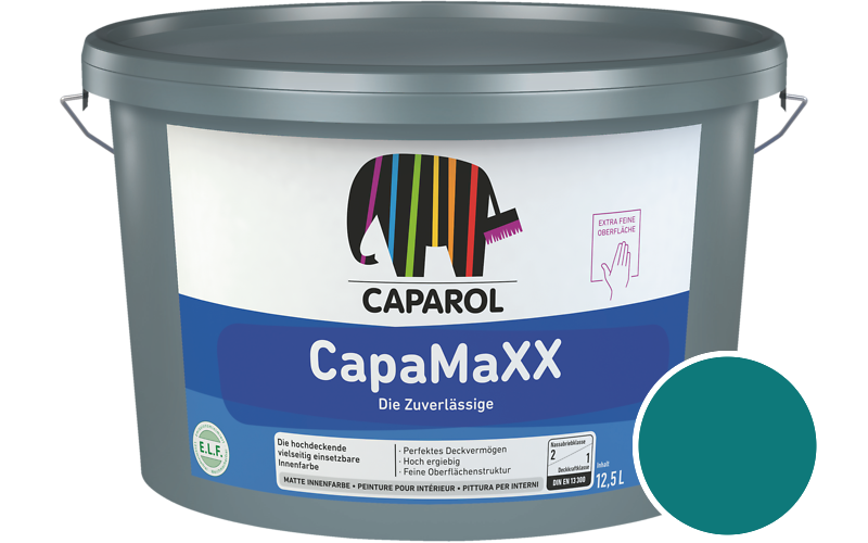 Caparol CapaMaXX 2,5L Innenfarbe / Getnt im Farbton RAL 5021 Wasserblau