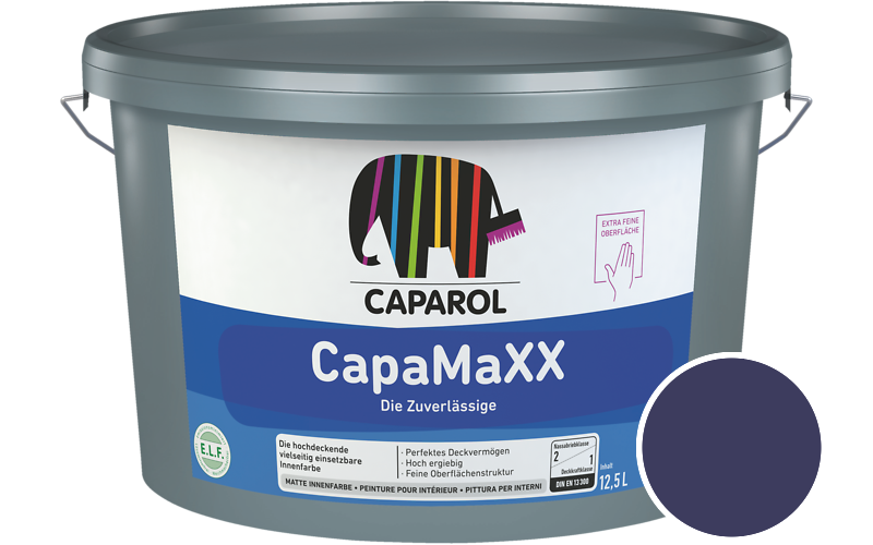 Caparol CapaMaXX 2,5L Innenfarbe / Getnt im Farbton RAL 5022 Nachtblau