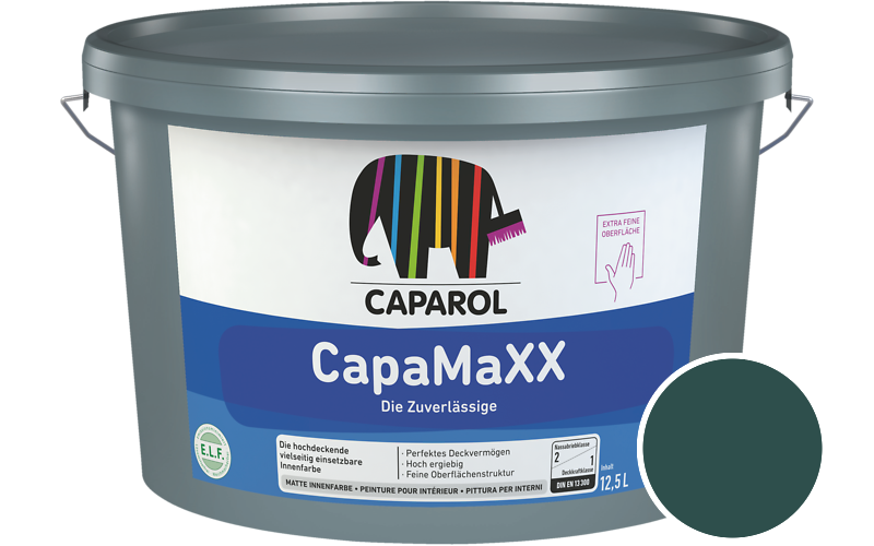 Caparol CapaMaXX 2,5L Innenfarbe / Getnt im Farbton RAL 6004 Blaugrn