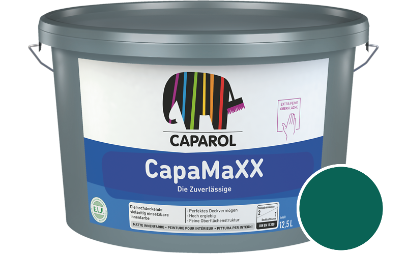 Caparol CapaMaXX 2,5L Innenfarbe / Getnt im Farbton RAL 6026 Opalgrn