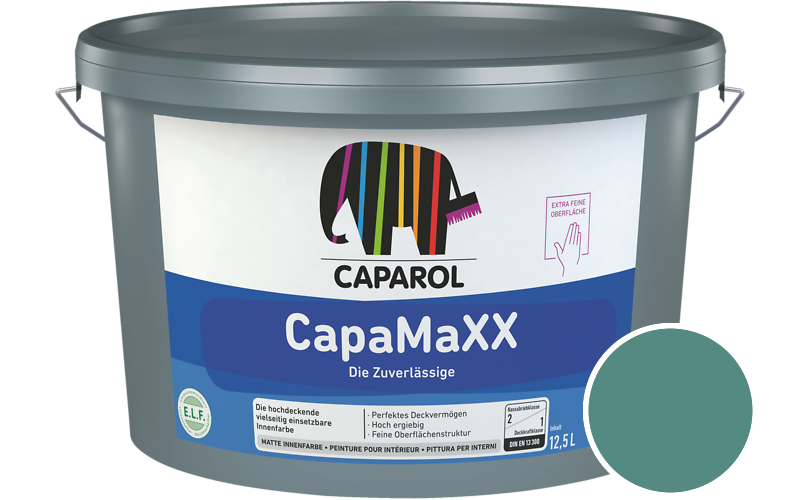 Caparol CapaMaXX 7,5L Innenfarbe / Getnt im Farbton RAL 6033 Minttuerkis
