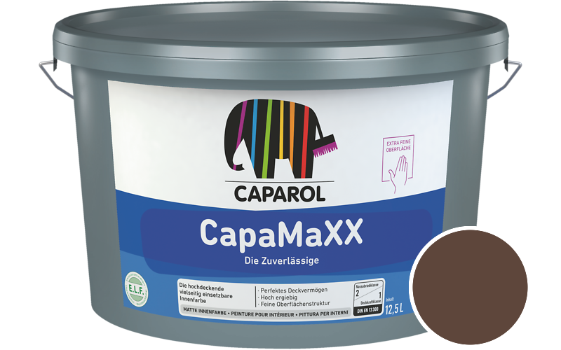 Caparol CapaMaXX 2,5L Innenfarbe / Getnt im Farbton RAL 8011 Nussbraun