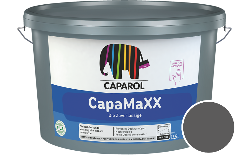 Caparol CapaMaXX 12,5L Innenfarbe / Getnt im Farbton Sepia-grau